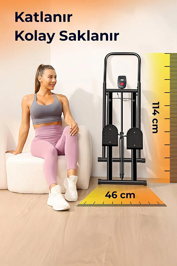 ROBO Katlanabilir Dikey Tırmanma Egzersiz Aleti Yeni Versiyon Siyah